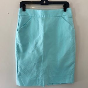 The Pencil Skirt. Spring Aqua. Size 6